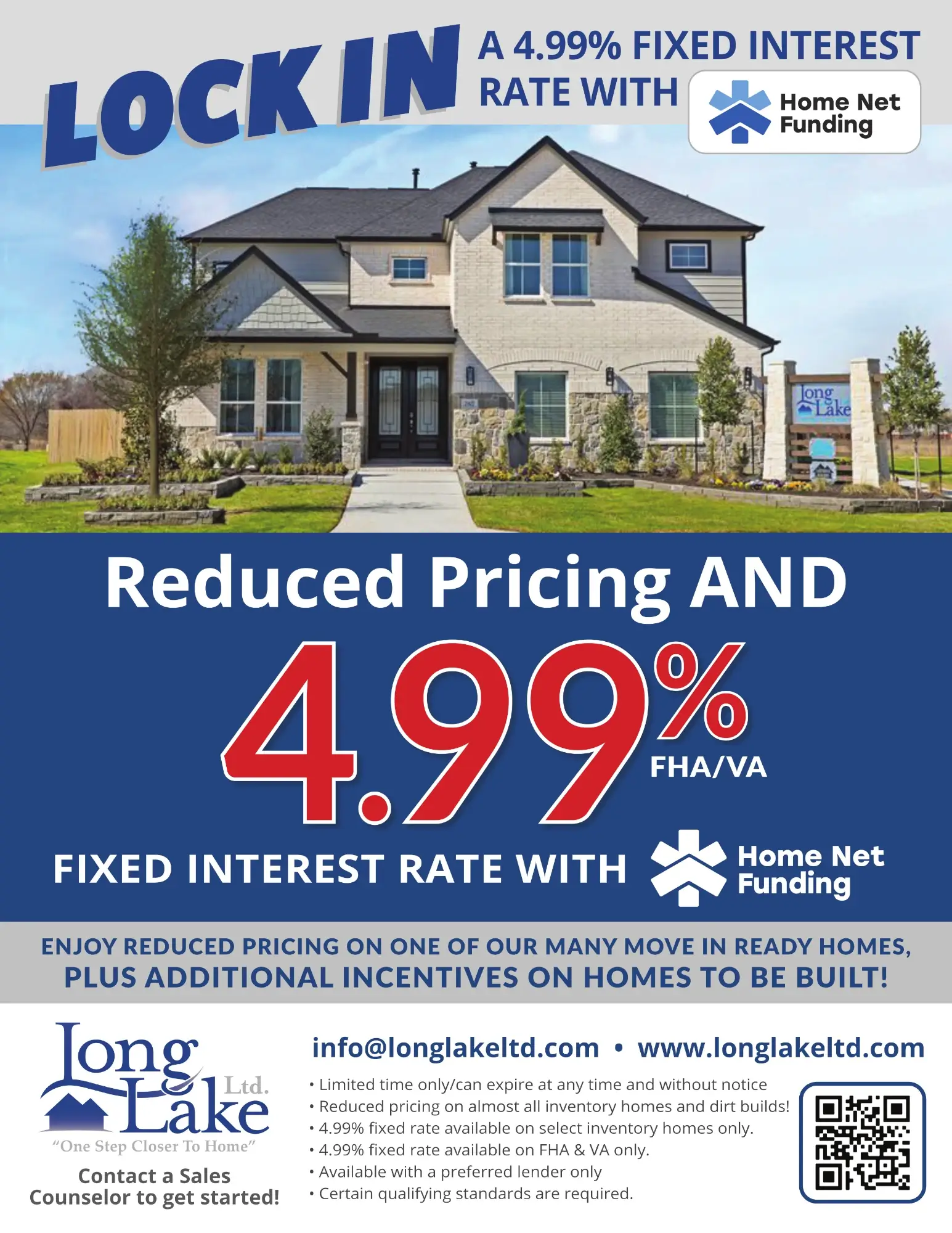 4.99 Fixed Interest Rate on New Homes for Sale